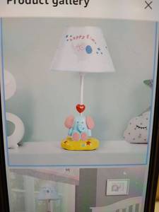 lot 23325 image: Herbestbay Kids Table Lamp Adorable Loving Elephant Style Lamp 16in