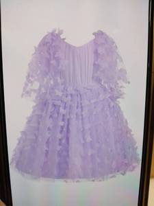 lot 23328 image: Idopip Flower Girl Butterfly Birthday Tutu Dress 5-6 Years Purple