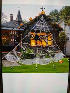 lot 23362 image: Halloween Giant Spider Web with Spider