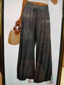 lot 23380 image: Yesno Womens Wide Leg Casual Pants Dark Gray XL