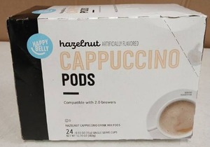 lot 23381 image: Happy Belly Hazelnut Cappuccino Pods - 24 Count