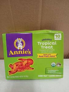 lot 31919 image: Annies Organic Tropical Treat Fruit Snacks - 10 Count Box