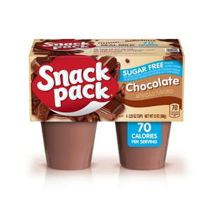 lot 31922 image: SNACK PACK Pudding Sugar Free Chocolate, 13 OZ 12 Cups Total