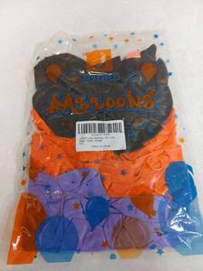 lot 31930 image: Latex Balloons 100pk Black Purple and Orange