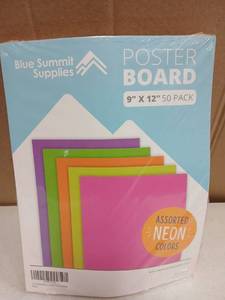 lot 31935 image: Blue Summit Neon Poster Board 50-Pack