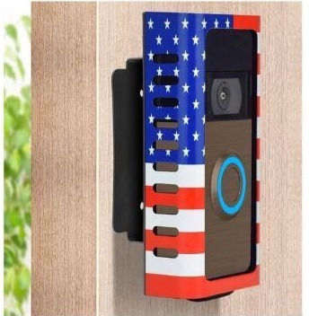 lot 32970 image: Anti-Theft Doorbell Mount No Drill Adhesive Kit Accessories with Adjustable Angle(45-135 Degrees), Steel Metal Bracket for Ring Battery Video Doorbell 234(2020 Release)(2024 Release)PlusPro