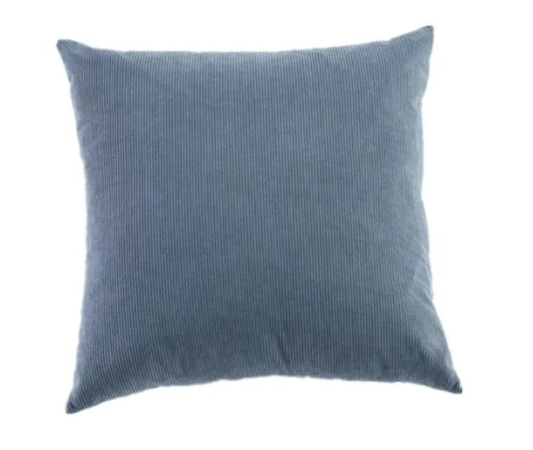 lot 13032 image: Solid Color Simple Cushion Corduroy Pillow Cover Nordic Sofa Retro Cushion Cover (18x18, Ink-Gray)
