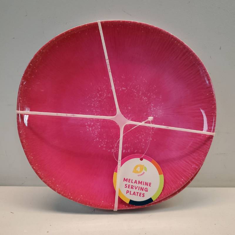 lot 13094 image: Melamine - Serving Plates - Set of 4