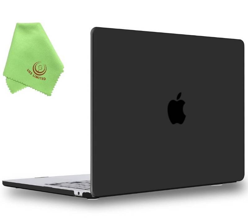 lot 41533 image: UESWILL Compatible with MacBook Air 13 inch M4 M3 M2 Case 2022 2023 2024 2025 Model A2681 A3113 A3240 Touch ID, Matte Hard Shell Case Cover for MacBook Air 13.6  Microfiber Cloth, Black