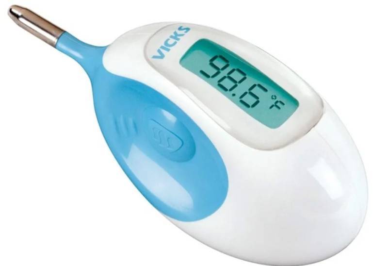 lot 32015 image: Vicks Baby Rectal Thermometer Baby Thermometer for Rectal Temperature, Short and Flexible Tip with Fast Read Times and Large Digital Display