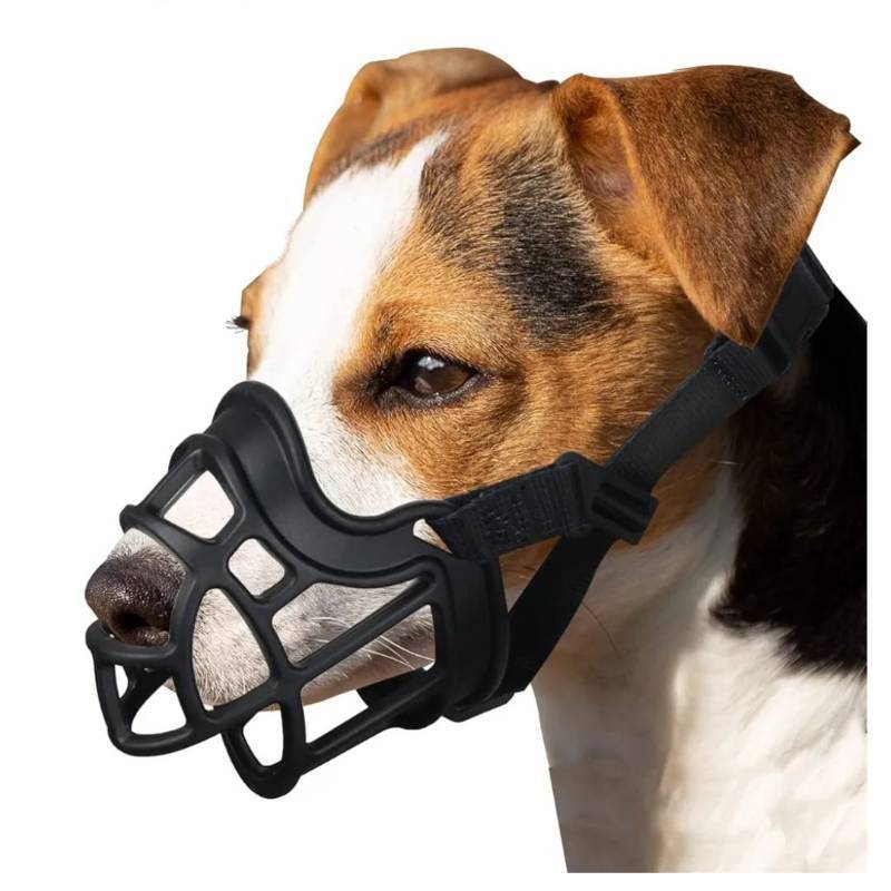 lot 32038 image: BARKLESS Dog Muzzle, Basket Muzzle Anti Biting Chewing, Sturdy Lightweight Cage Mouth Cover for Small Medium Large Sized Dogs, Allows Panting Drinking, Suitable for Grooming Trimming Training