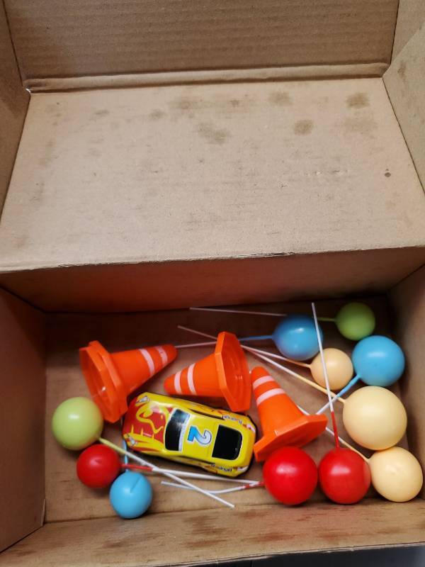 lot 32137 image: Truck Cake Decorations Truck Cake Toppers Red Blue Yellow Green Balls Race Car Cake Toppers for Truck Themed Racing Car Party Decorations Supplies