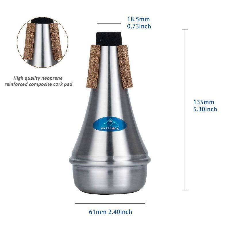 lot 32156 image: Eastrock Trumpet Mute, Lightweight Aluminum Mini Trumpet Practice Mute for Jazz, Classic,Beginners and Students