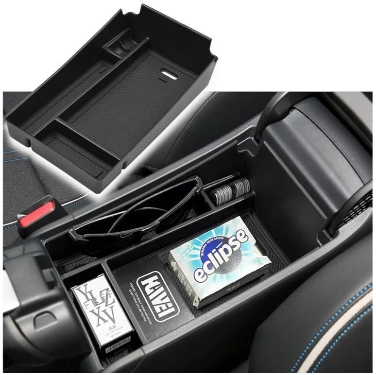 lot 31380 image: Center Console Organizer Tray Compatible with Honda HRV 2023 2024 2025 Accessories, Armrest Storage Box for HRV EXEX-LLXSESportTouring,Black Trim
