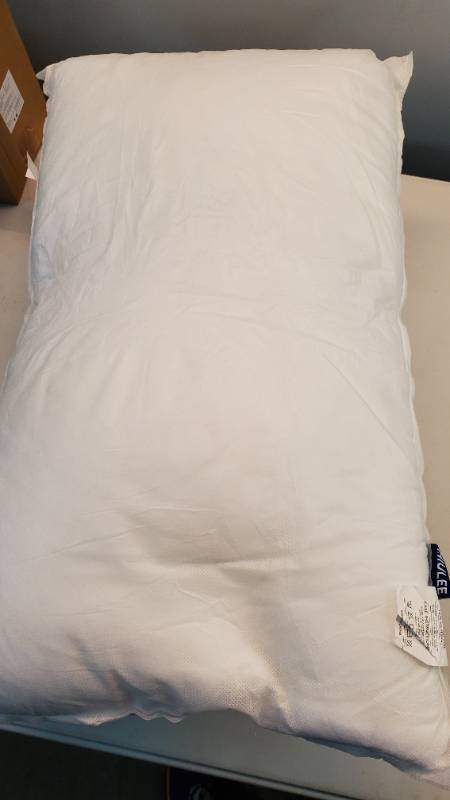 lot 20545 image: 16x26 White pillow. 100% Polyester. Set of 2.