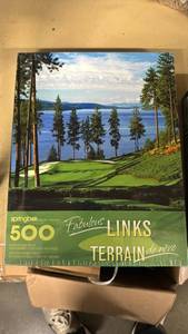 lot 1535 image: Vintage Springbok 500 Piece Golf Links Puzzle - Sealed