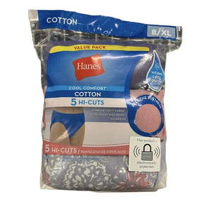 lot 5450 image: Hanes Hi-Cuts Size XL  5 Pack  Assorted Colors