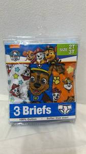 lot 5465 image: PAW PATROL Boys Underwear - 3 Pack Briefs Size 2T-3T