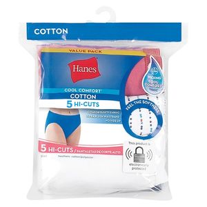 lot 5466 image: Hanes Assorted  5 Pair Hi Cut. Size 7L