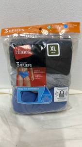 lot 5504 image: Hanes Mens Tagless Briefs 3-Pack XL