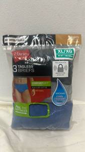 lot 5515 image: Hanes Mens Tagless Comfort Soft Briefs XL 3-Pack