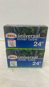 lot 5521 image: 2 Bell 24 Bike Tire Tubes -Black