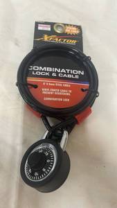 lot 5532 image: X Factor Bicycle Combination Lock with Cable