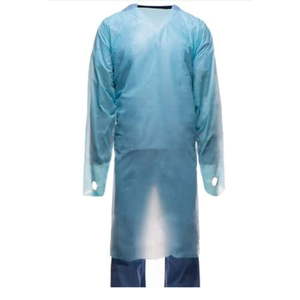 lot 8005 image: ASP DISPOSABLE POLYETHYLENE GOWN BLUE THUMB HOOKS LARGE-XLARGE UNIVERSAL 15 CTGown