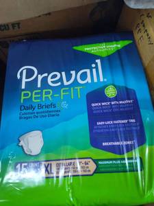 lot 8064 image: Prevail Per-Fit Adult Daily Briefs XL