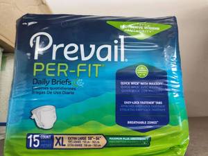 lot 8078 image: Prevail Per-Fit Adult Briefs XL 15-Count