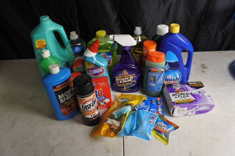 cleaning supplies lot