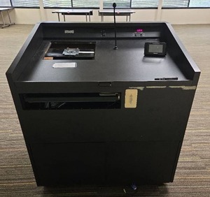 lot 3244 image: Da-Lite Lectern Podium System and Protector Screen