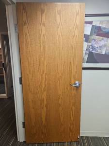 lot 13072 image: Commercial Grade Wood Door with Schlage Hardware Set