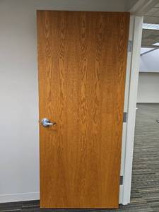lot 13077 image: Commercial Grade Wood Door with Schlage Hardware