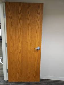 lot 13078 image: Commercial Grade Wood Door with Schlage Hardware Set