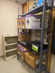 lot 20058 image: CommScope Uniprise Cat5e Network Cable Lot W 2 Shelves