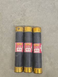 lot 49661 image: (3) Fusetron FRS 50 Dual-Element Time Delay Fuses