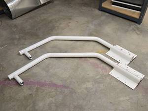 lot 49689 image: White Industrial Security Camera Mount Bracket Set