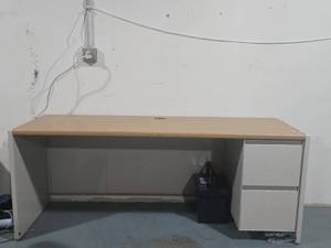 lot 49709 image: Office Desk with File Storage and Chair