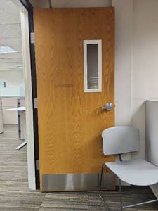 lot 20342 image: Commercial Door Hardware Set with Exit Sign