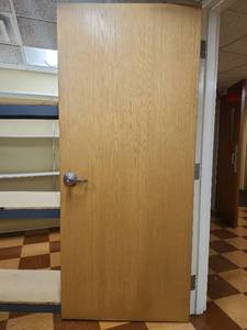 lot 13082 image: Commercial Grade Wood Door with Dexter Hardware