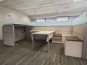lot 13169 image: Modern Office Desk With Filing Cabinets&nbsp