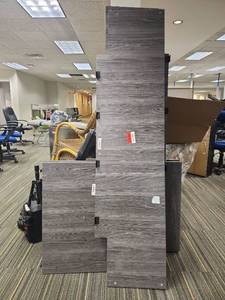 lot 20441 image: Commercial Dark Gray Faux Weathered Wood Finish Conference Room Table Base