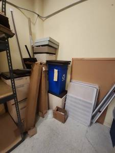 lot 20450 image: Office Storage and Recycling Set - Contents of Corner