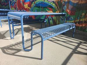 lot 49804 image: Commercial Outdoor Metal Bench Set