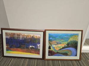 lot 13101 image: Pair of Modern Landscape Art Prints