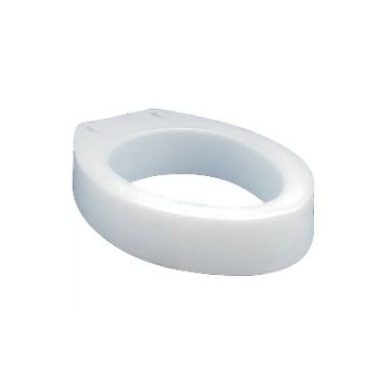 lot 7390 image: Carex Raised Toilet Seat Elevator with Easy Installation, Adds 3.5 in Height, White, 300 lb Limit