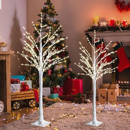 lot 5350 image: Pack Of 2 ,LED Rose Tree - Retail $80