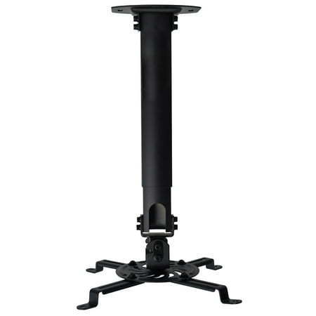 lot 5451 image: VIVO Universal Extended Ceiling Projector Mount  Height Adjustable (Black)