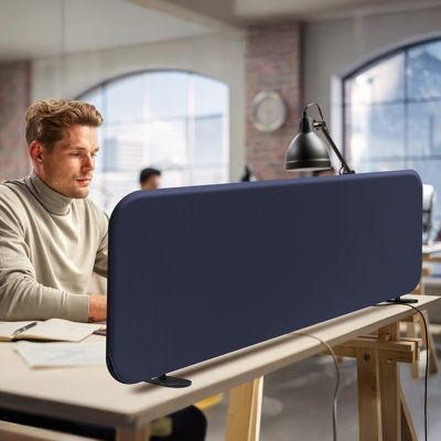 lot 5776 image: Freestanding Desk Screen - Gray - Retail $130